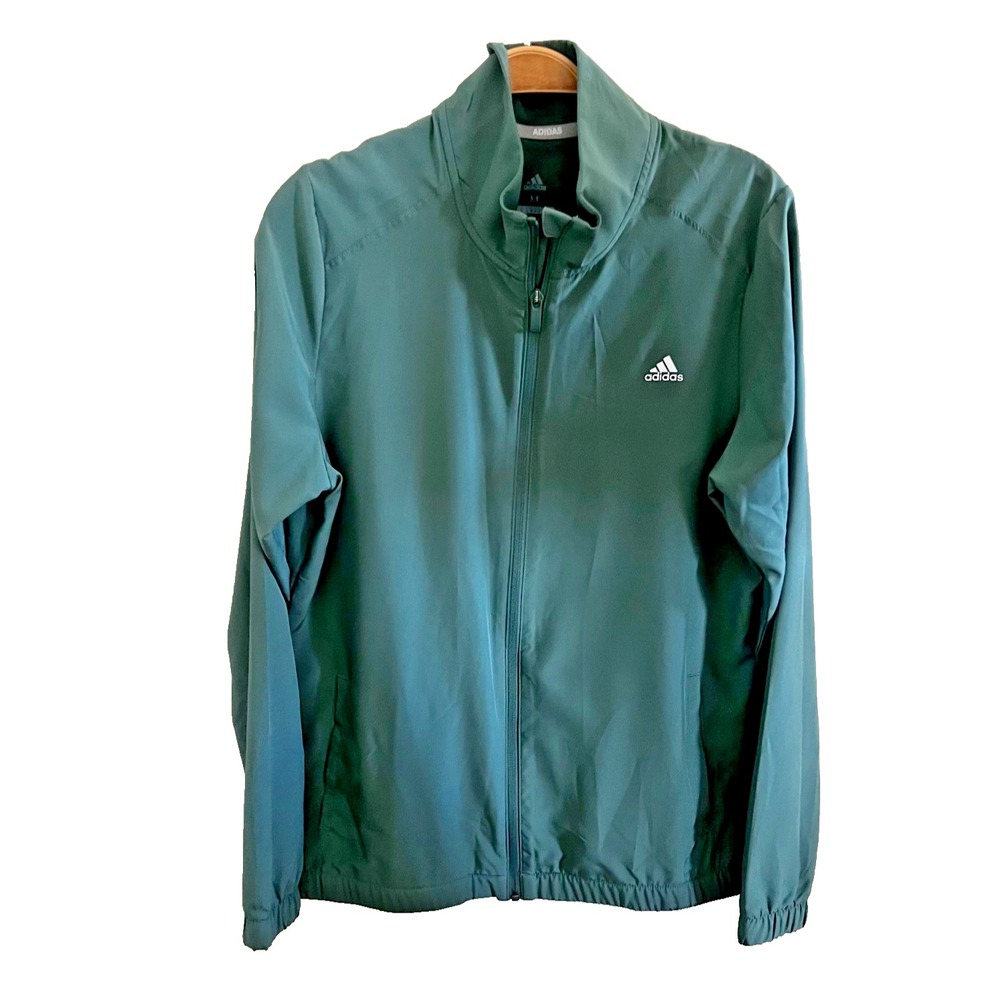 Adidas Golf Sage‎ Green Lightweight Jacket Spring Athleisure inside pockets Sz M